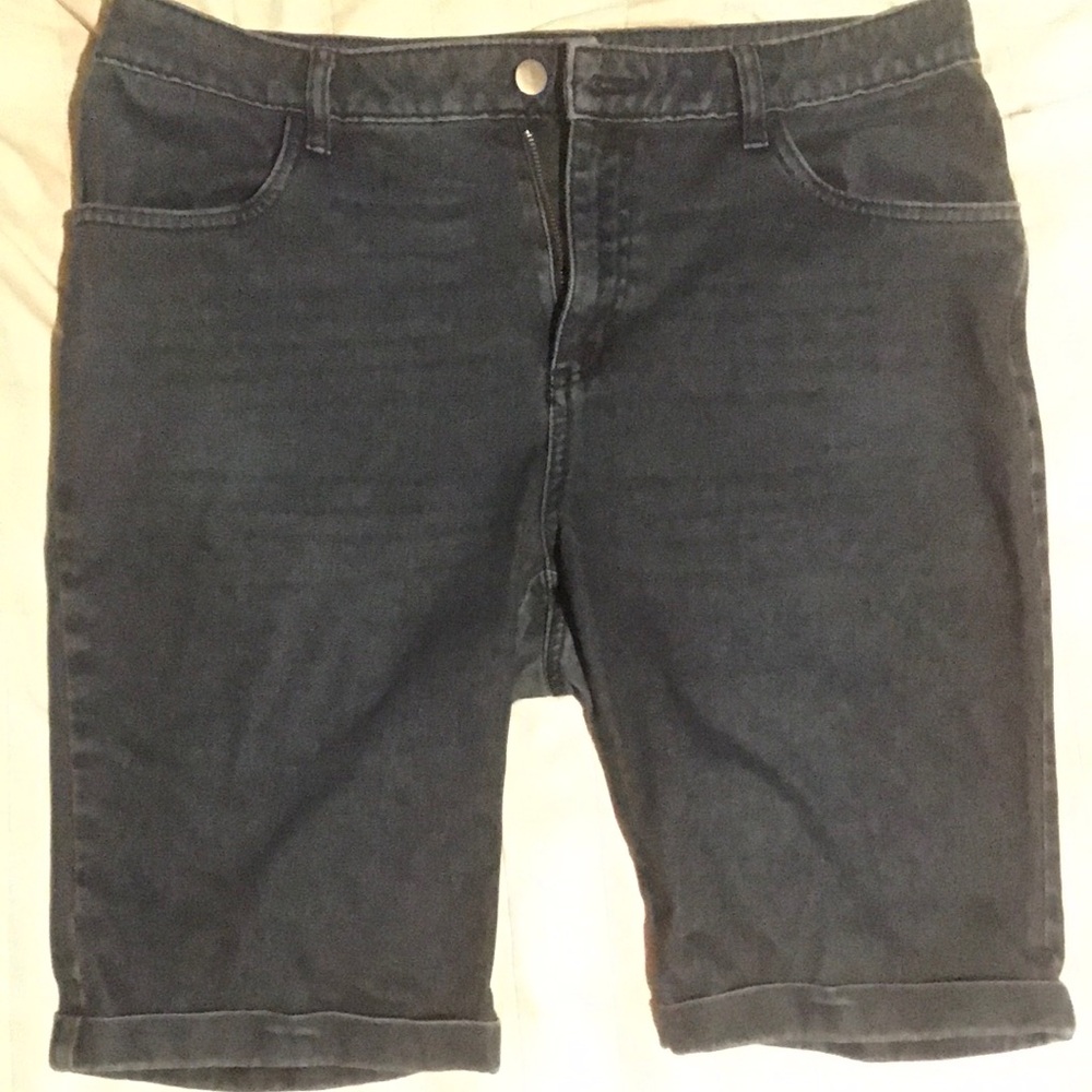 Dark Blue Denim Shorts